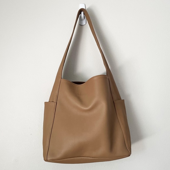 Eileen Fisher Handbags - Eileen Fisher Minimalist Soft Leather Tote Bag